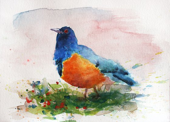 Bird - Animal portrait /  ORIGINAL PAINTING