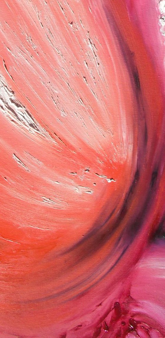 The expressions of the soul - 50x100 cm, Original abstract painting, oil on canvas,