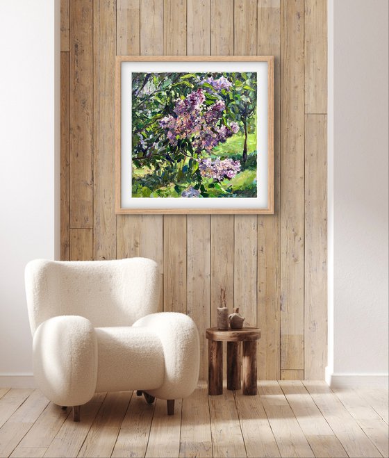 A lilac in the garden