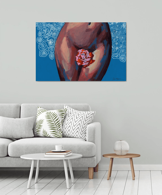 VULVA - Large Abstract Pop art Giclée print on Canvas