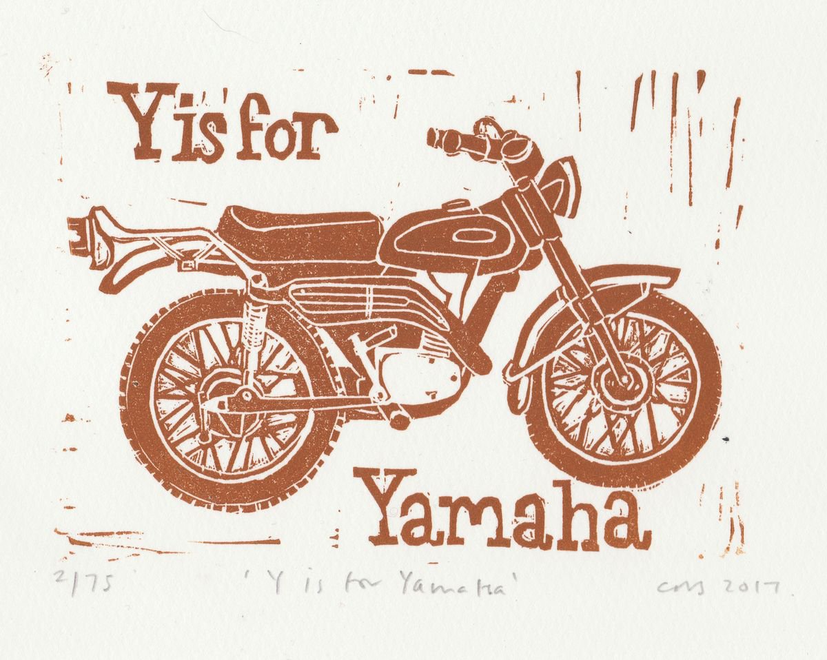 Y is for Yamaha Motorcycle by Caroline Nuttall-Smith