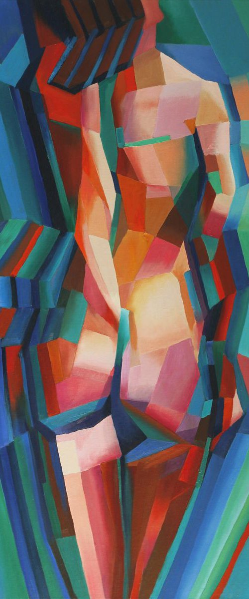 Cubistic nude 02 by Corné Akkers