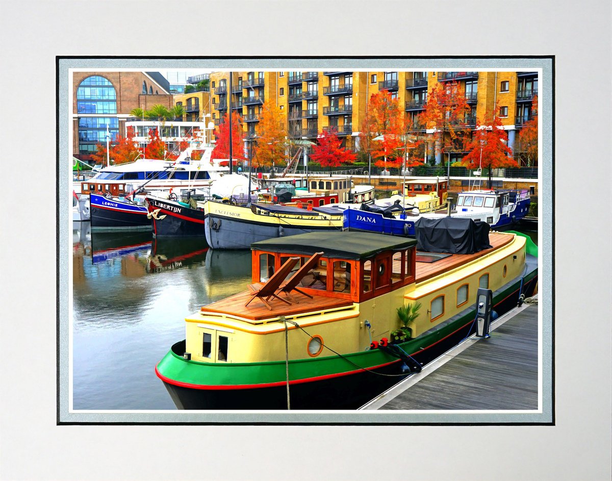 Photorealistic Cityscapes Photograph By Robin Clarke, 14 X 11", St Katharine Docks London, Original Artwork