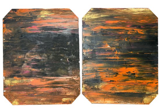 Diptych earth under the sea