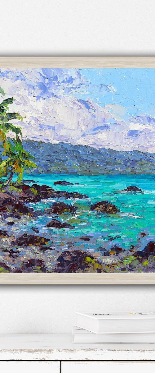 Lava Rock Beach Cove by Kristen Olson Stone