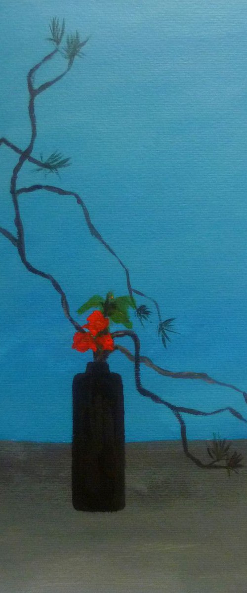 Ikebana.Between earth and sky / 15,75 x 11,81 in ( 30 x 40 cm ) by Pierre-Yves Beltran