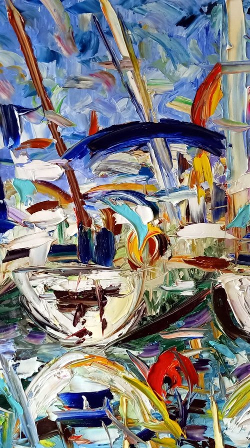 Tre Barche Riflesse by Antonino Puliafico