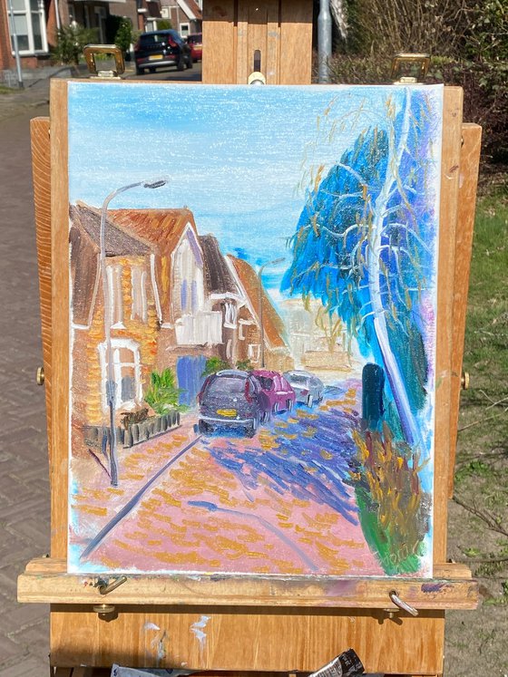Sunny street in Beilin