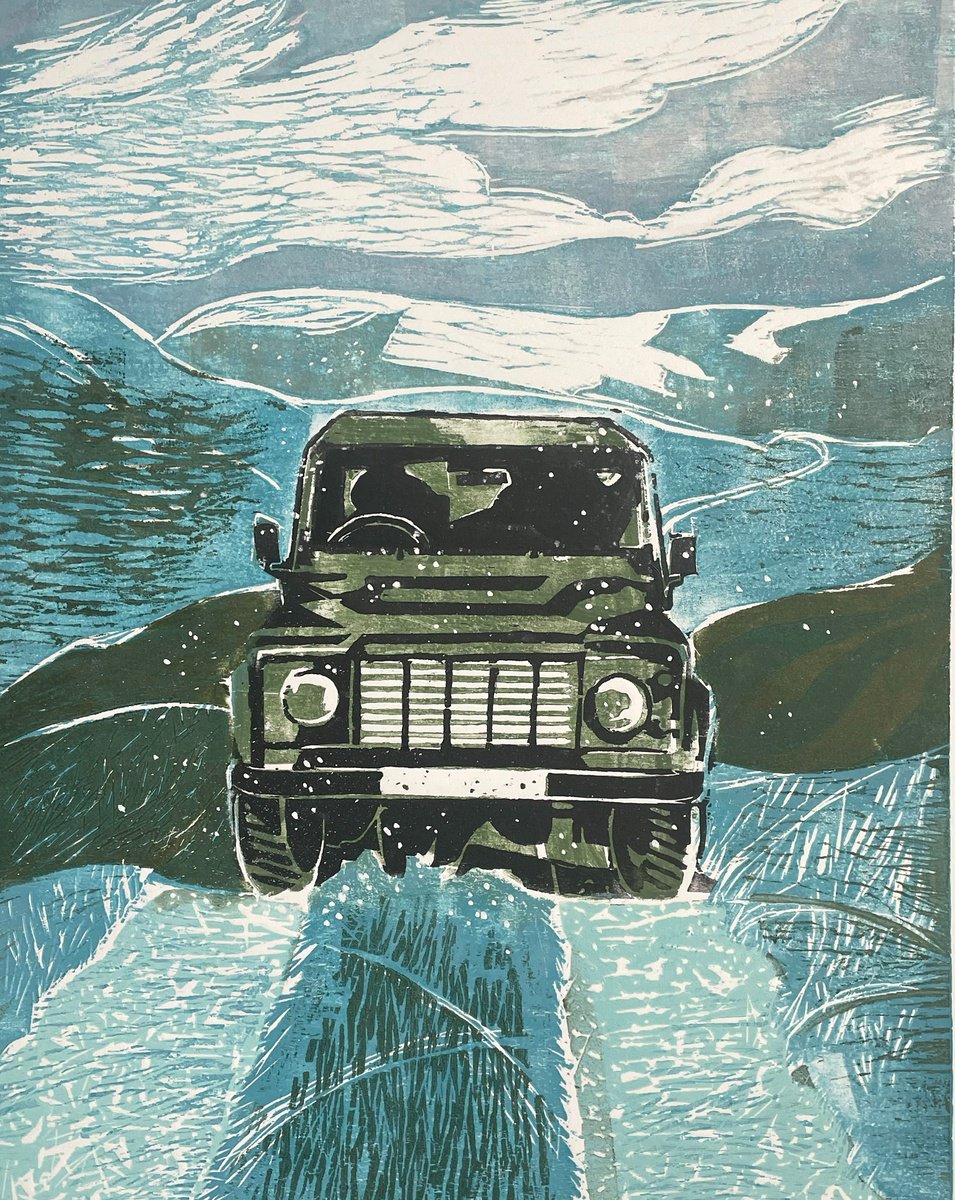 Landrover in Scotland by Isabel Hutchison