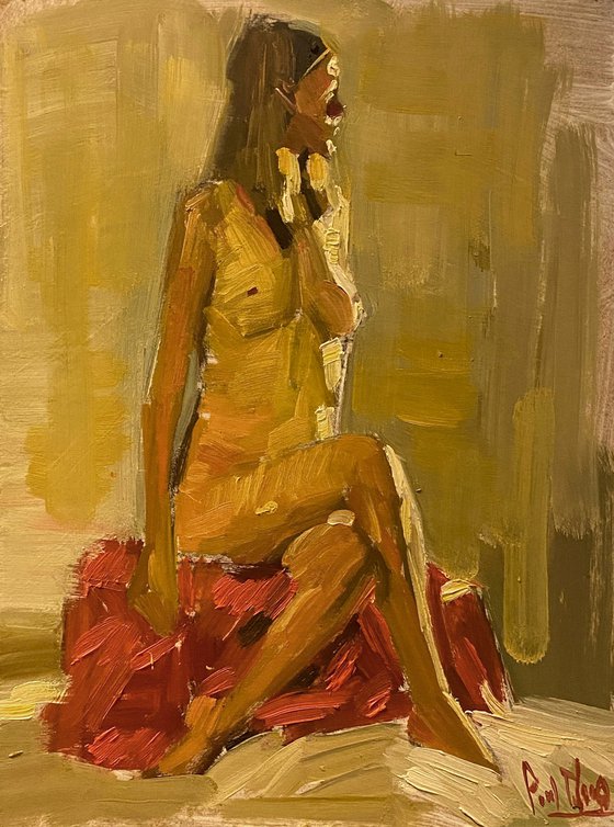 live model painting