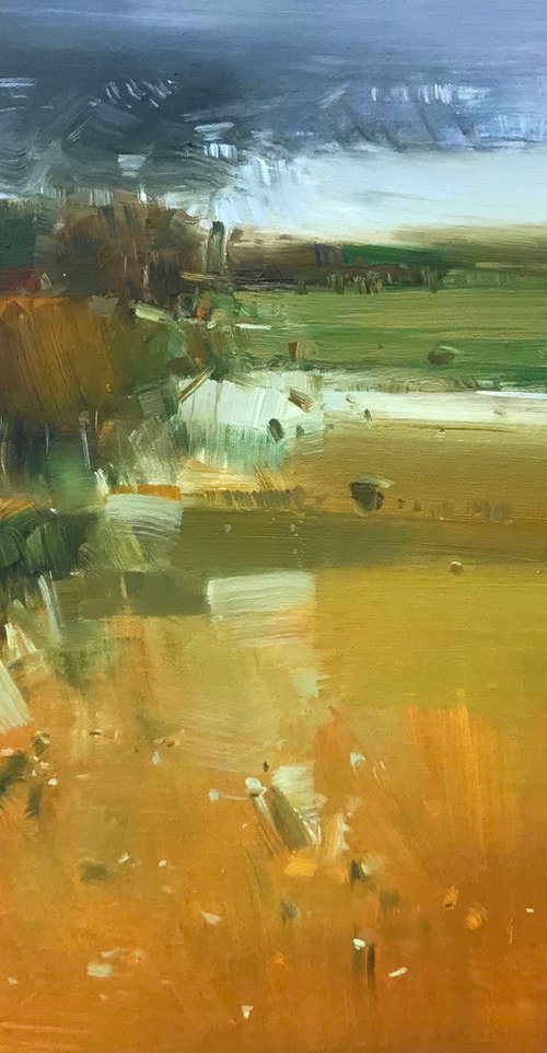 Fall, Original oil painting, Handmade artwork, One of a kind by Vahe Yeremyan