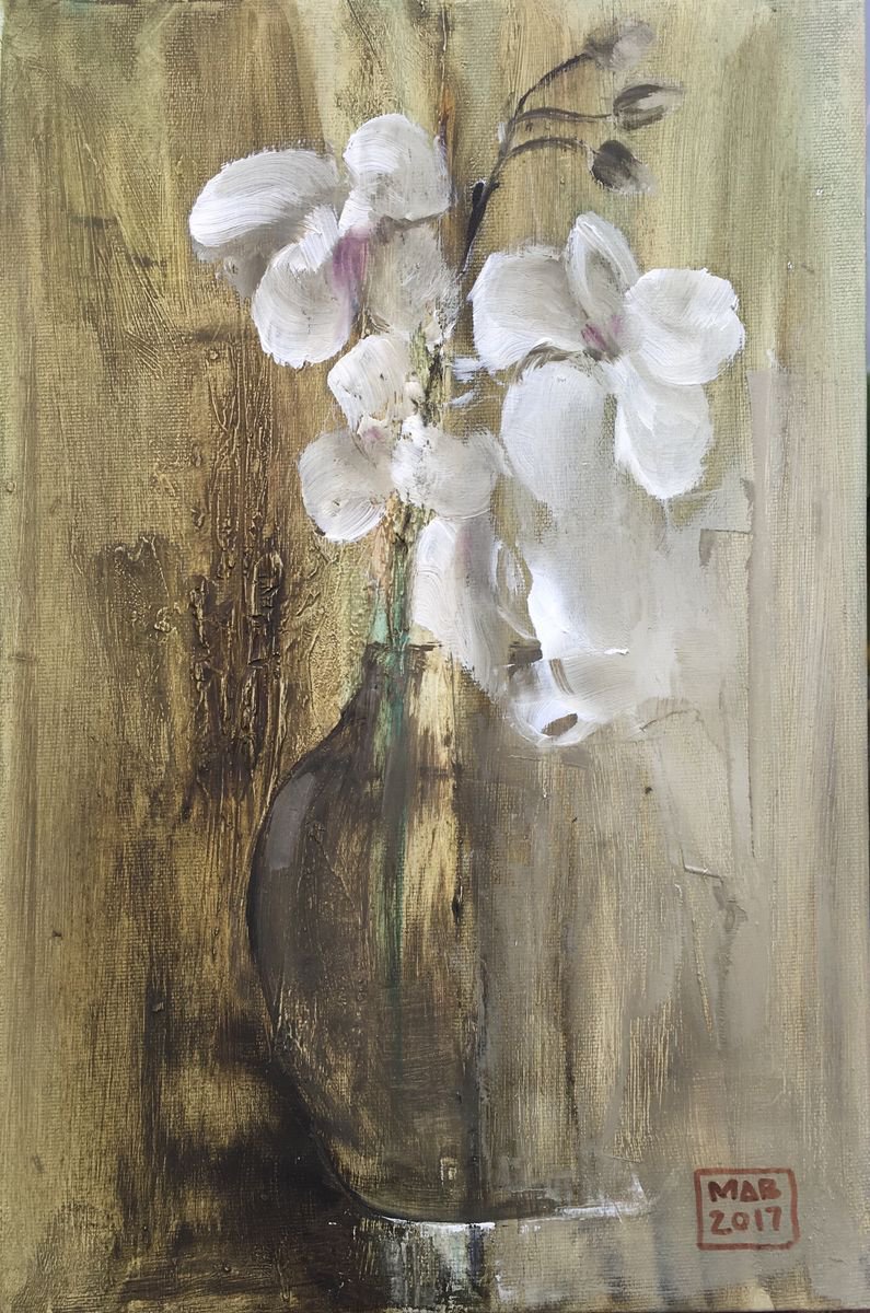 Orchid Flower Painting by Monique Fischer