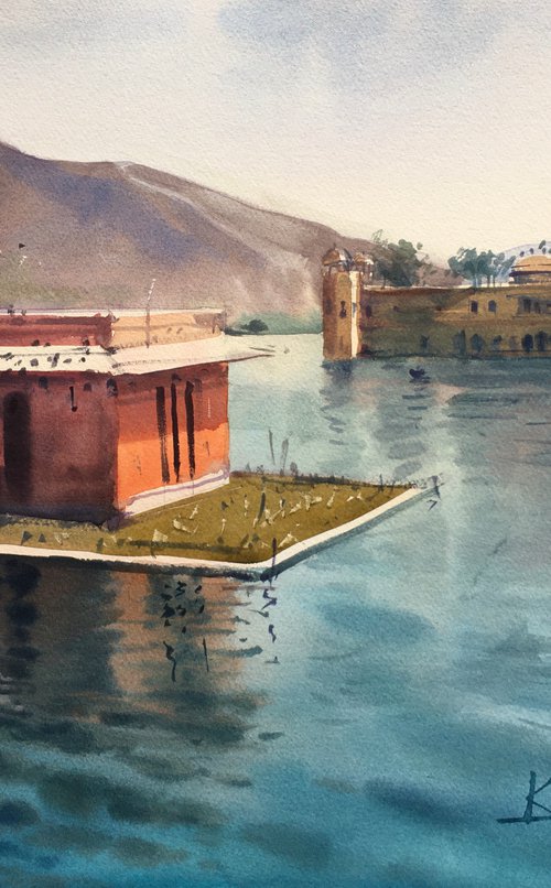 Palace on the Water. Jaipur, India by Andrii Kovalyk