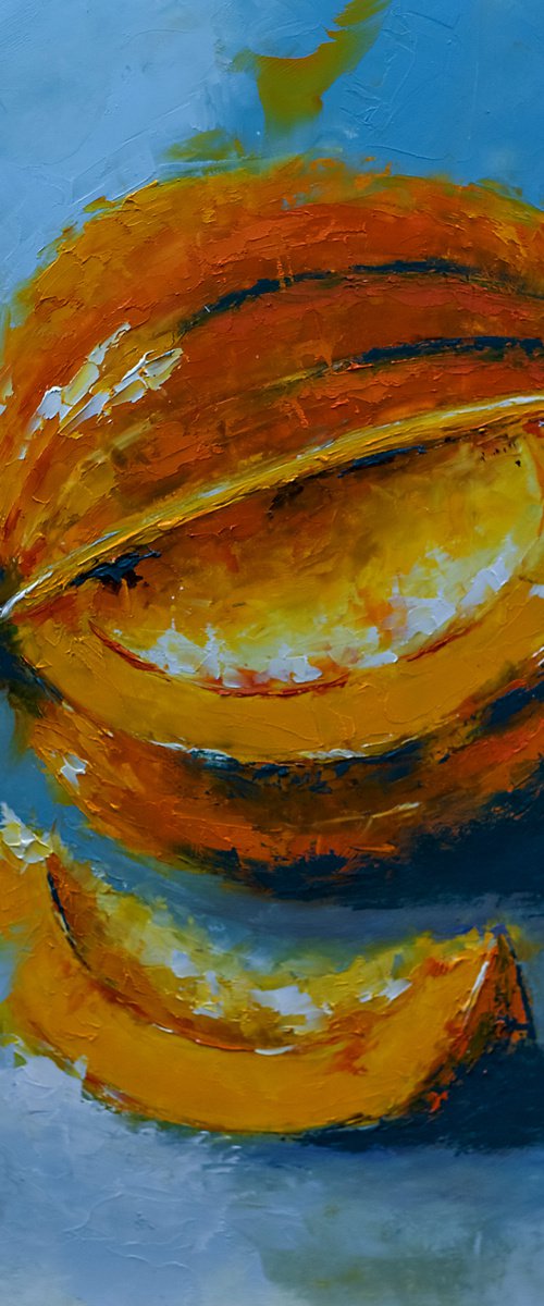 Pumpkin oil painting. Still life with pumpkin by Marinko Šaric