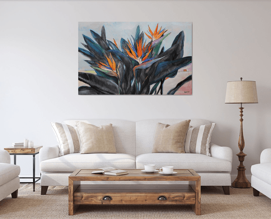 Strelitzia. Bird of Paradise.