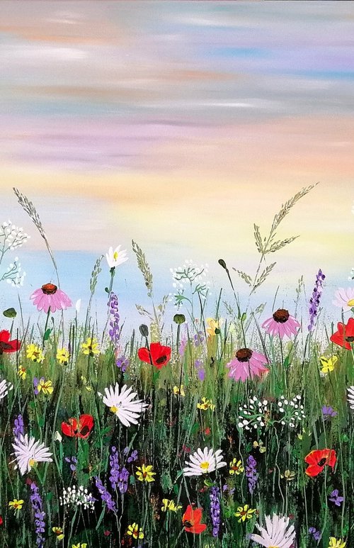 Lying Down in Meadow Garden by Pooja Verma