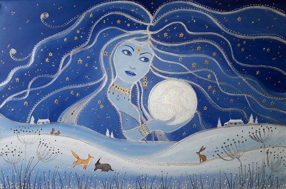 Goddess of Night and the Hare Moon