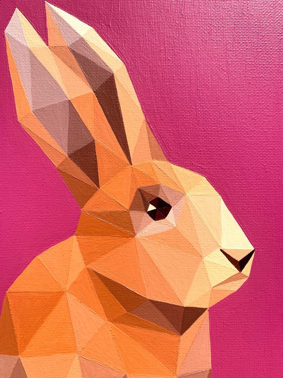 EASTER RABBIT ON PINK