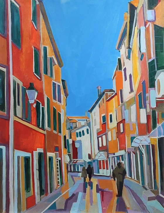 Mediterranean street / 90 x 70 x 0,1 cm