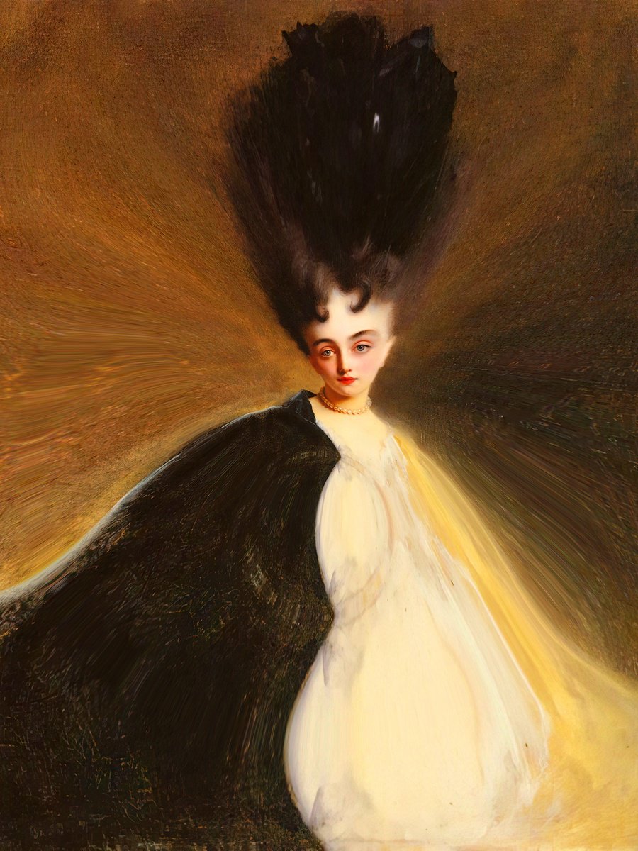 Abstract Portrait Print By Javier Diaz, 60 X 79, Pasarela 9, Original Artwork