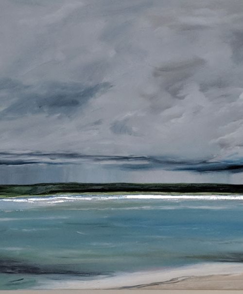 It's always raining somewhere, seascape by Jo Earl
