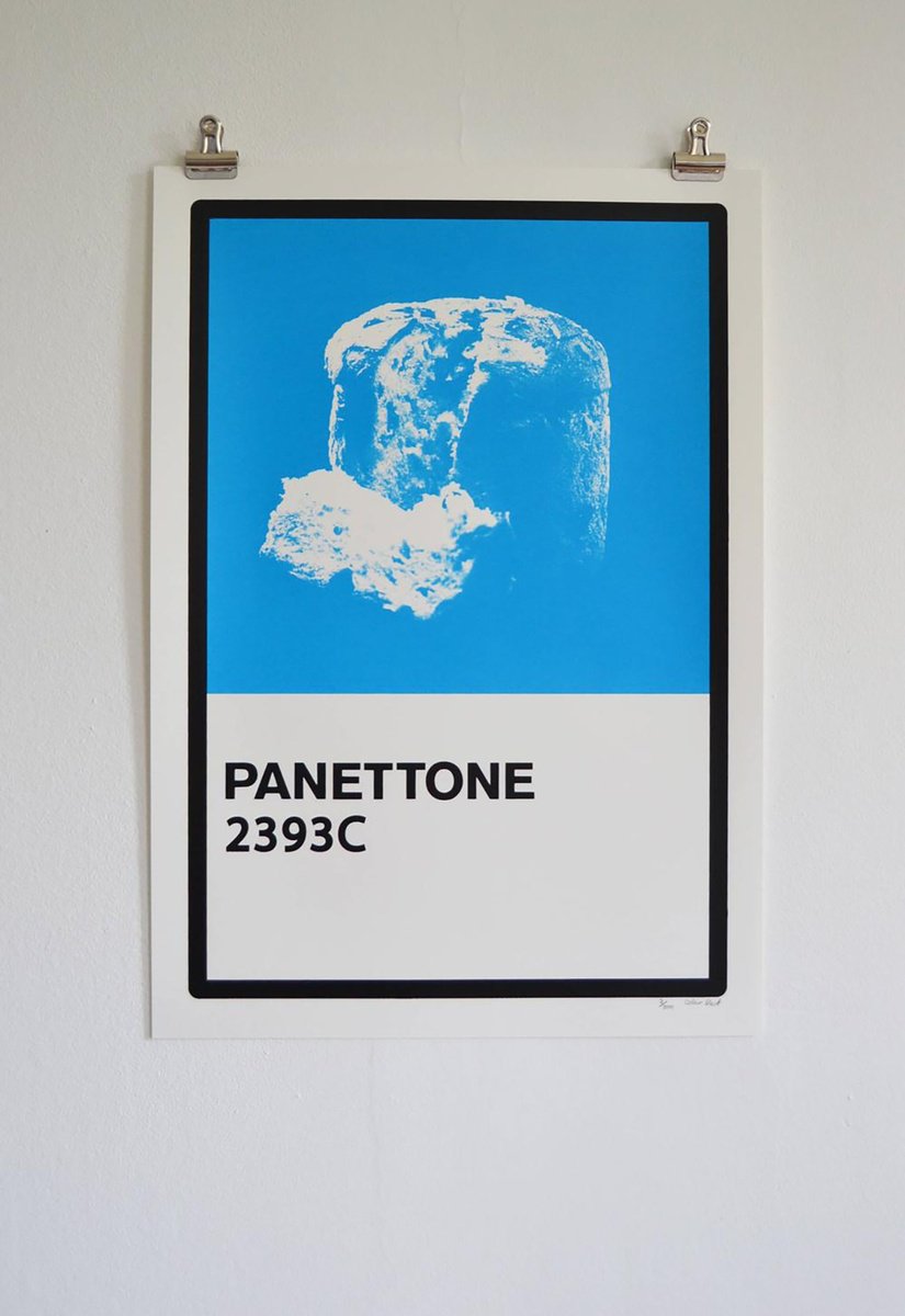 Graphic Screenprint , Panettone 2393C By Colour Black, 14 X 20, Artwork For Sale On Artfinder