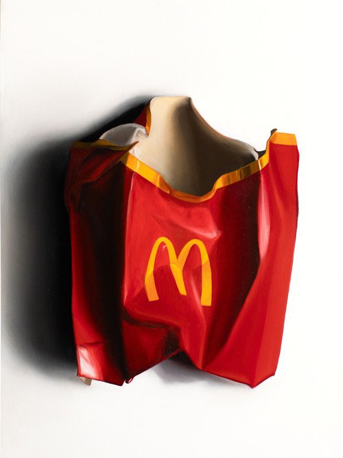 Mc donald's french fries paper container NYC by Gennaro Santaniello