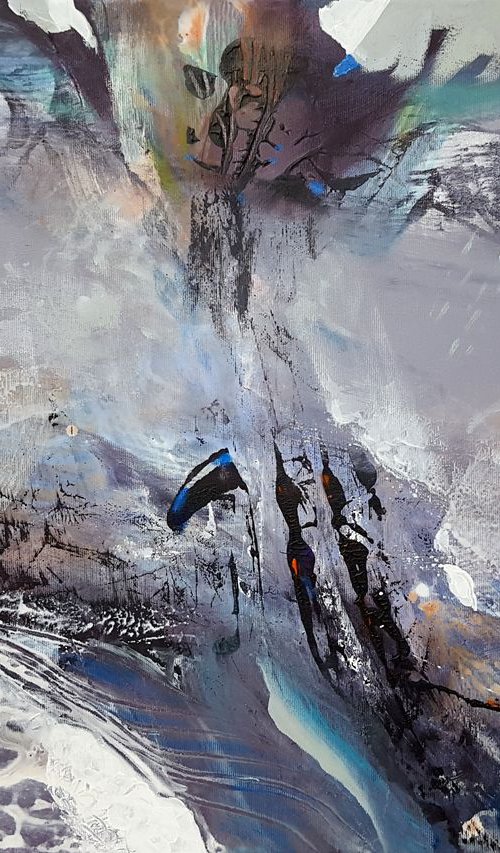 Soft Greys Lightscape Painting Seed Of Eternity Master Ovidiu Kloska by Kloska Ovidiu
