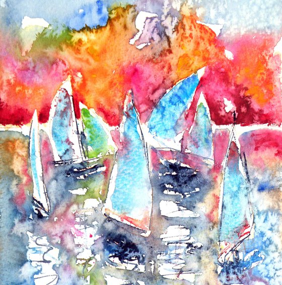 Sailboats resting II