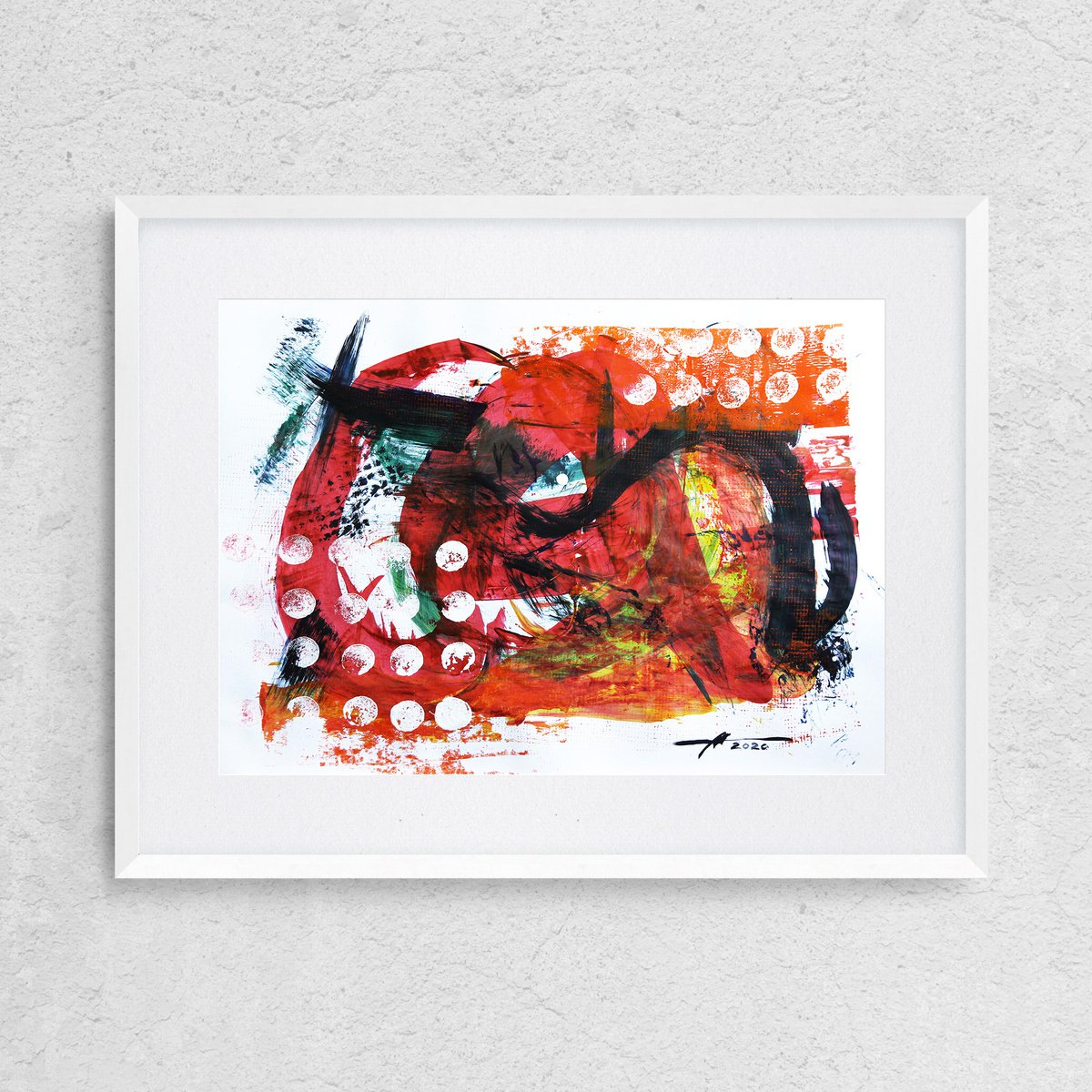 Abstract Acrylic Painting By Anatoliy Menkiv, 33 X 24, #53 Metaphysics Series, Original Artwork