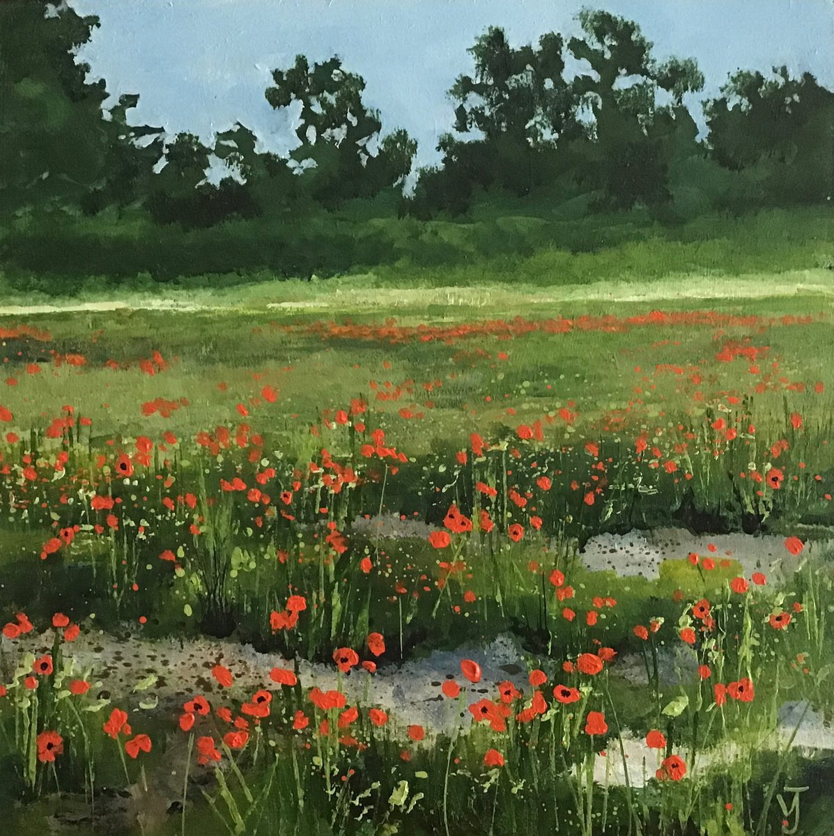 Poppy Field by Valerie Jobes