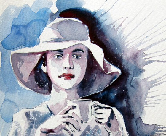 Girl with coffee
