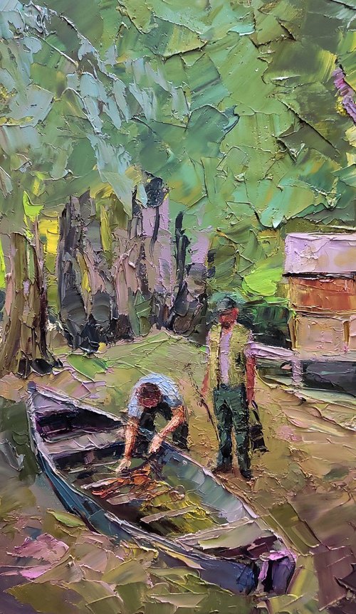 A Boat near the Shore by Boris Serdyuk