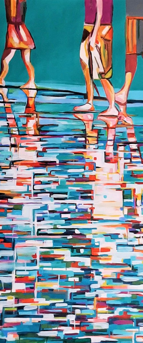 At the beach / 140 x 100 x 2,5 cm by Alexandra Djokic