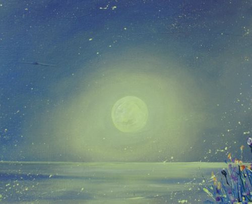 Shimmering Moonlight **Very long painting** by Emma Sian Pritchard