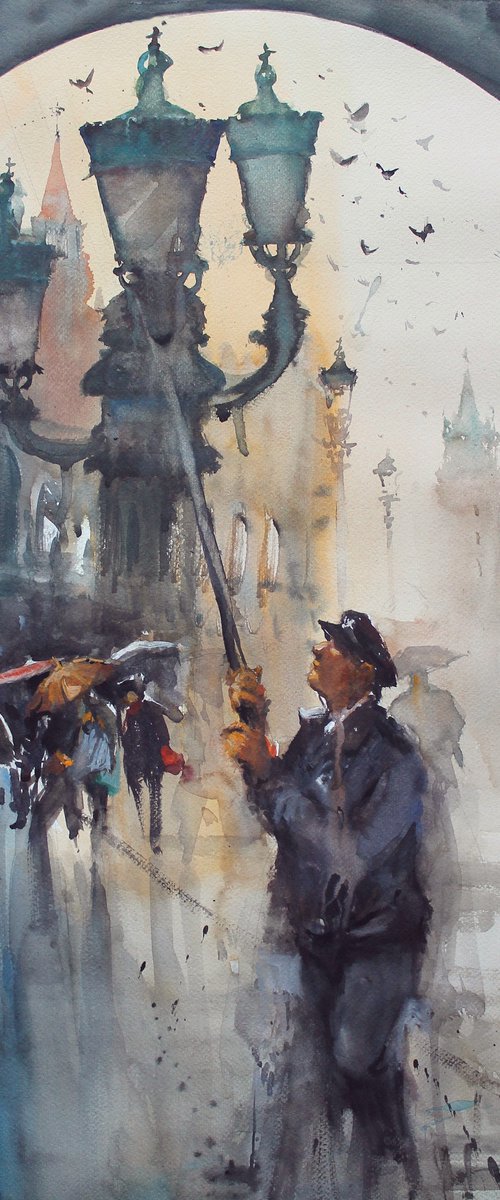 At Work in Venice by Maximo Damico