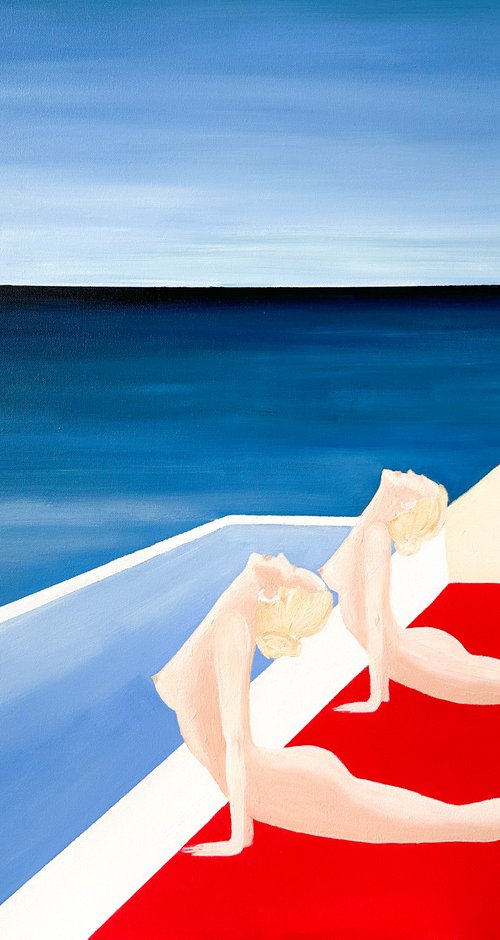 Nude Sunrise Yoga in Mykonos by Kristina Mallen