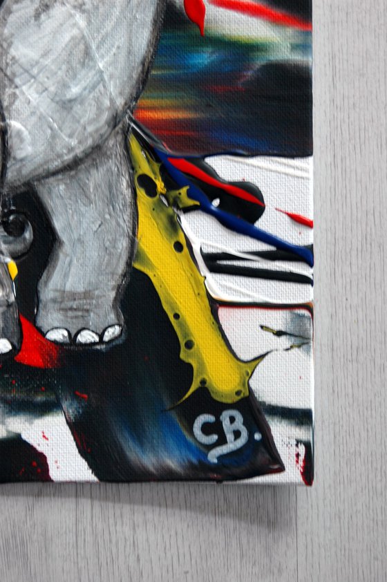 Abstract Elephant in motion 3