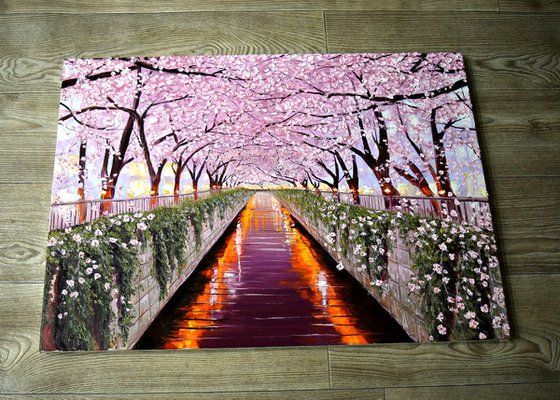 Sakura alley - Commission Art