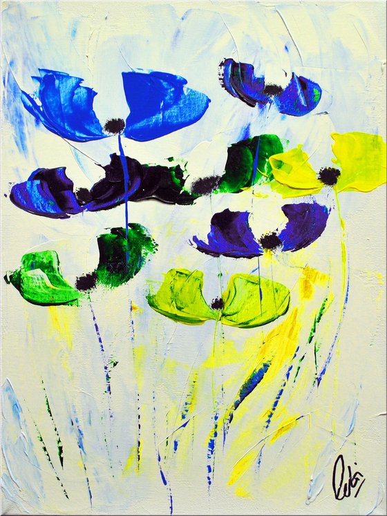 Summerlove - Abstract Art - Acrylic Painting - Canvas Art - Framed Painting - Abstract Flowers - Ready to Hang