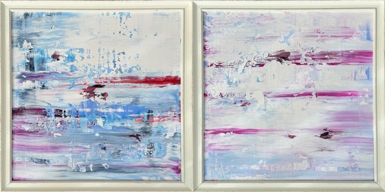Silence between the waves. Diptych