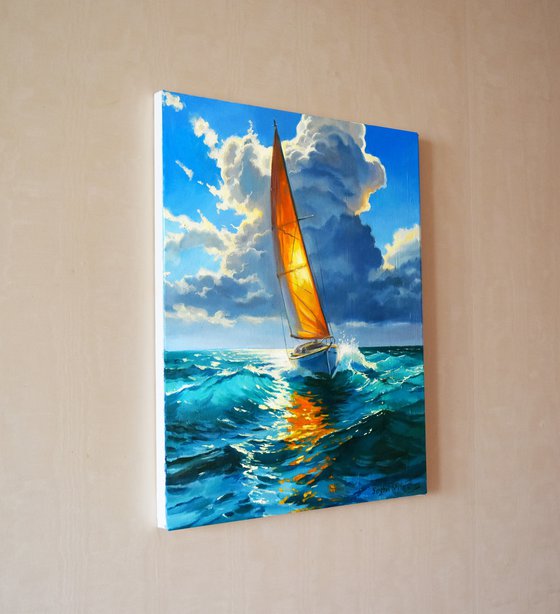 Against the sea wind