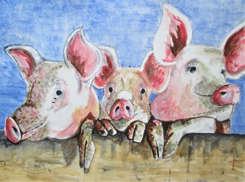 Three Little Pigs by MARJANSART