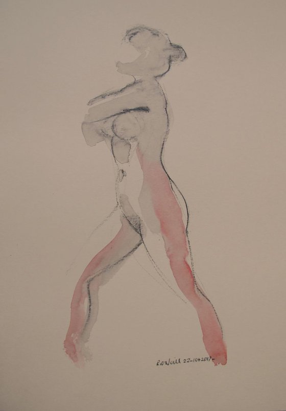 Standing female nude