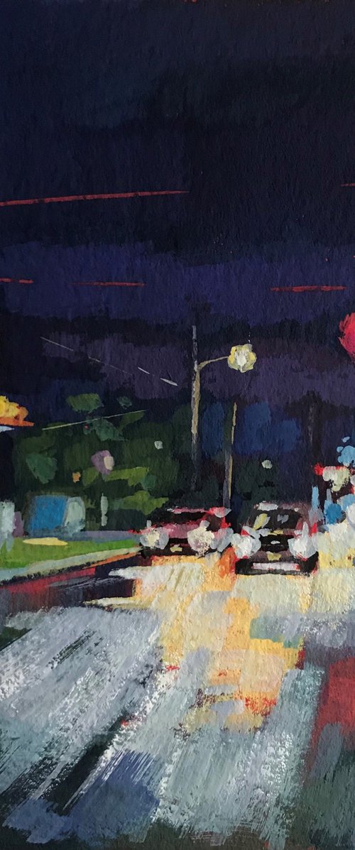 Shell Gas Station, Rt. 520, early morning by Jimmy Leslie