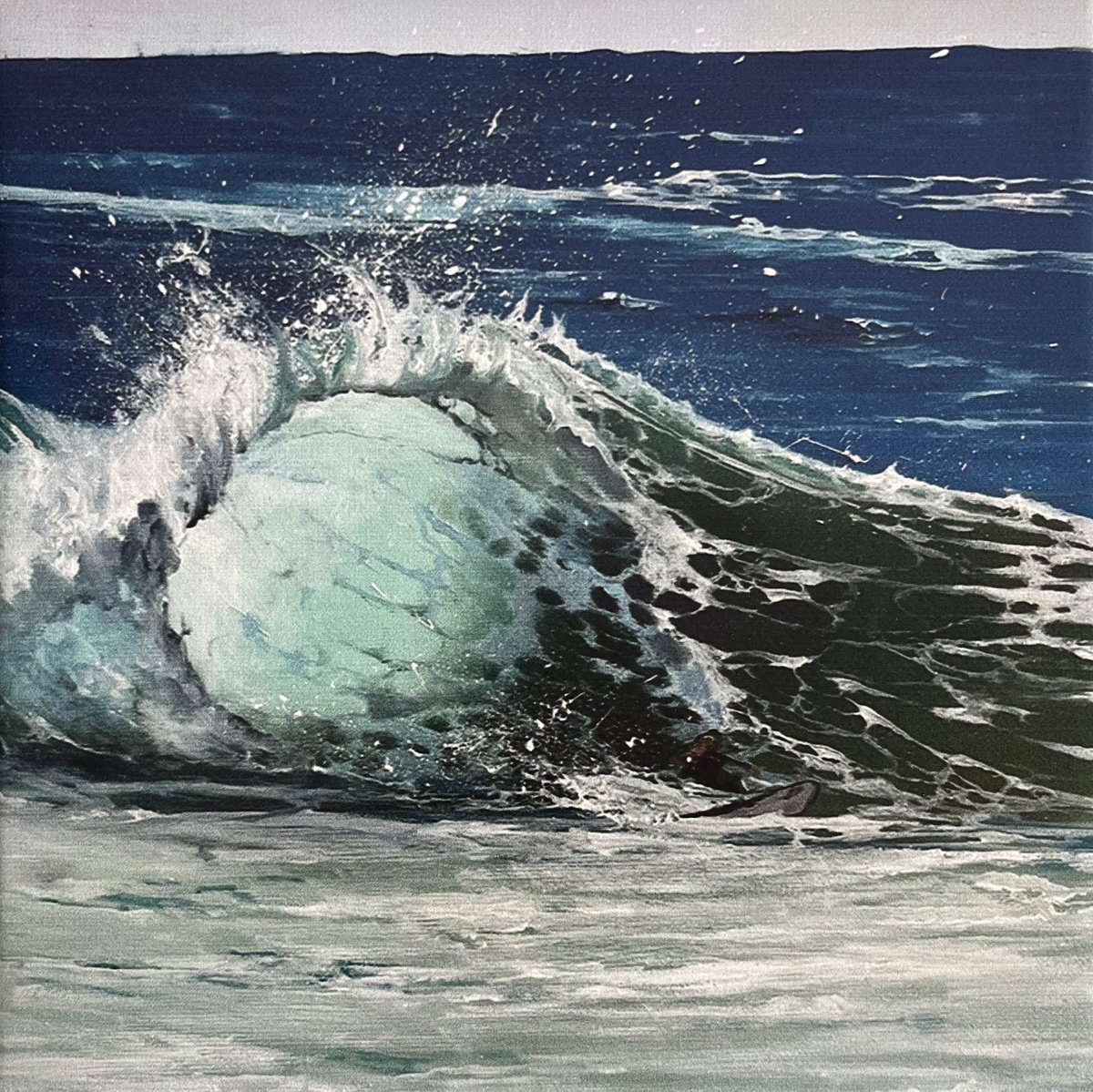 Photorealistic Oil Painting , Sea Waves Print On Canvas By Myroslava Denysyuk, 12 X 12, Artwork For Sale On Artfinder