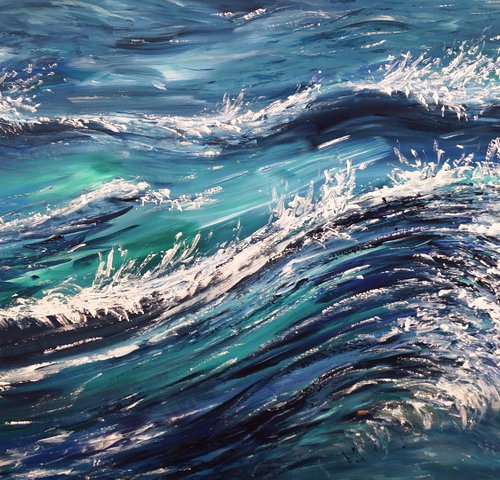 Slim: Seascape Breaking Waves 1 by Peter Nottrott