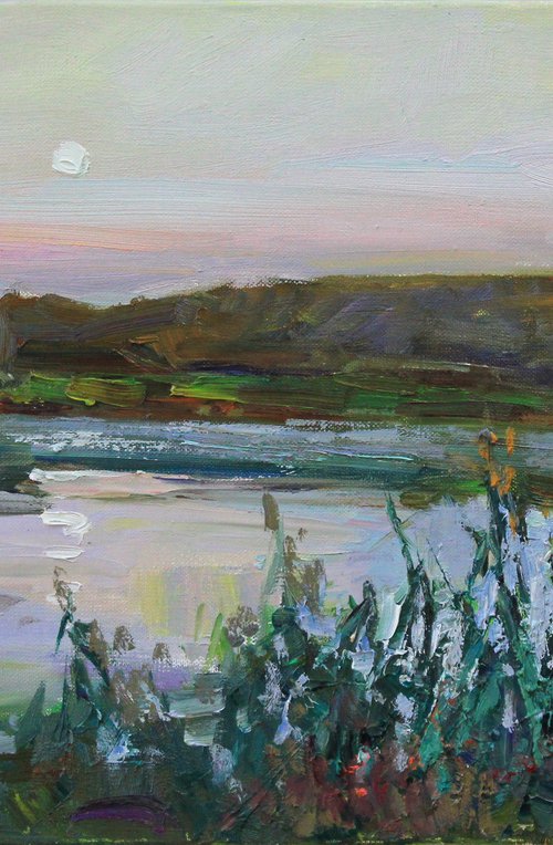 Evening by the river #2 by Sergei Chernyakovsky