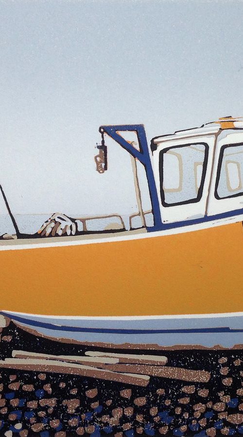 Branscombe Boat, Overcast by Alexandra Buckle