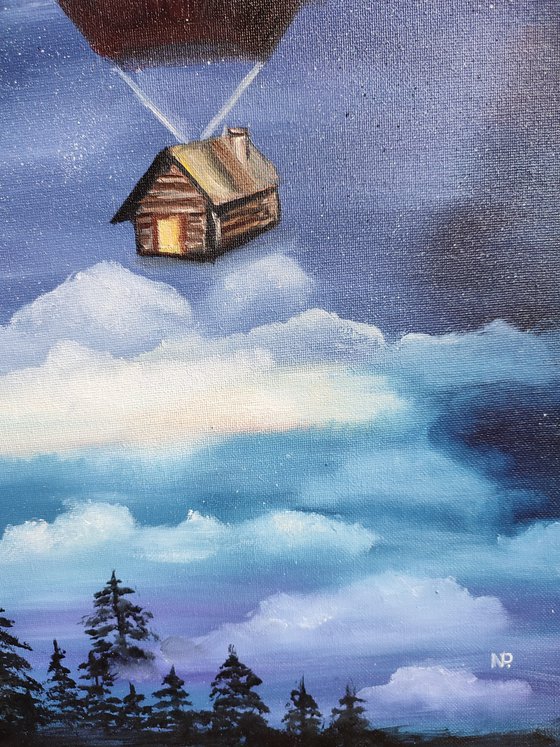 In the sky